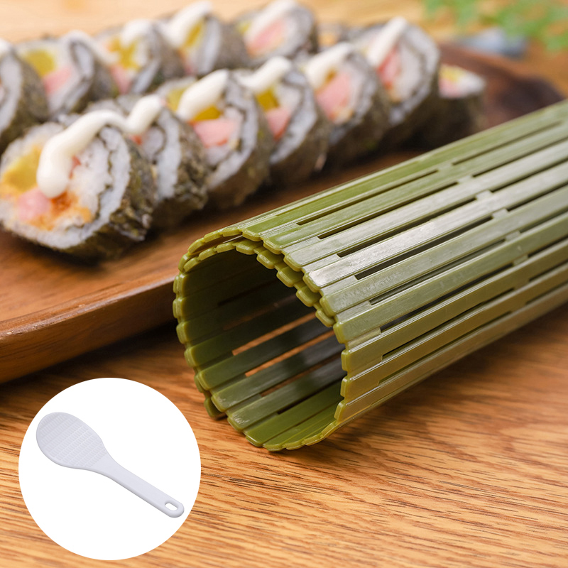 Sushi Making Kit - أداة السوشي البلاستيكية الخضراء الكبيرة ،