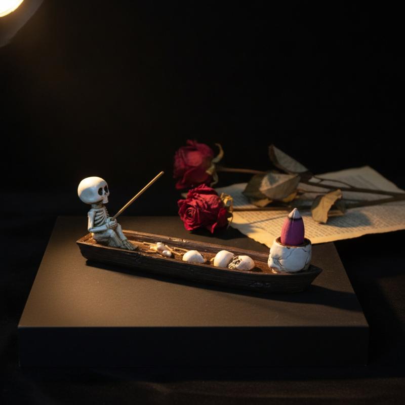 حامل بخور على شكل قارب جمجمة،  - مراجعة Incense Holder وسعره